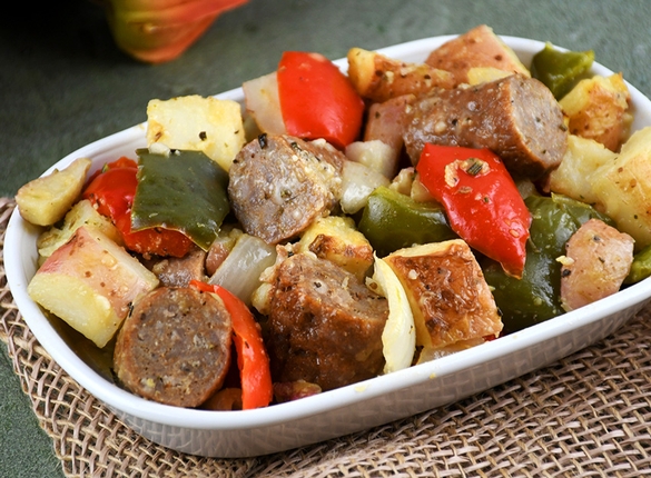 Italian Roasted Potatoes and Sausage - Item # 1225 - Dave's Fresh Marketplace Catering RI